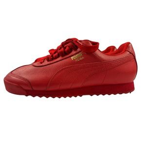 Puma Roma‎ Basic Wrap Lace Up Red Sneakers Men Sz 8